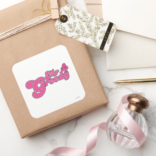 Mr._Greedy_Standing_Around_Square_Sticker_5 Mr. Greedy Standing Around Square Sticker