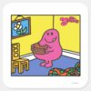 Mr. Greedy Living Room Eating Square Sticker