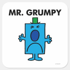 Mr._Grumpy___Frowning_Face_Square_Sticker_1 Mr. Grumpy Frowning Face Square Sticker