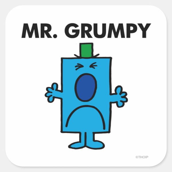 Mr._Grumpy___Frowning_Face_Square_Sticker_1 Mr. Grumpy Frowning Face Square Sticker