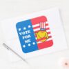 Mr._Happy_Vote_For_Me_Flag_Square_Sticker_3 Mr. Happy Vote For Me Flag Square Sticker