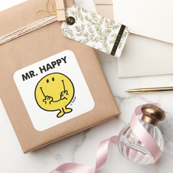 Mr._Happy___Giant_Smiley_Face_Square_Sticker_5 Mr. Happy Giant Smiley Face Square Sticker