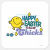 Mr._Happy___Happy_Easter_To_All_My_Chicks_Square_Sticker_1 Mr. Happy Happy Easter To All My Chicks Square Sticker