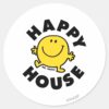 Mr._Happy___Happy_House_Classic_Round_Sticker_1 Mr. Happy Happy House Classic Round Sticker