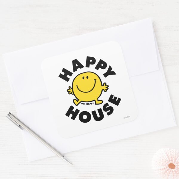 Mr._Happy___Happy_House_Square_Sticker_3 Mr. Happy Happy House Square Sticker