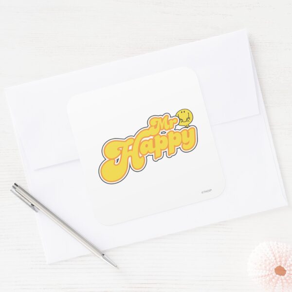 Mr._Happy___Yellow_Lettering_Square_Sticker_3 Mr. Happy Yellow Lettering Square Sticker