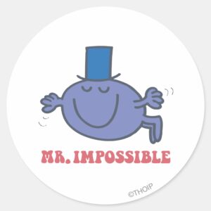 Mr. Impossible In Flight Classic Round Sticker