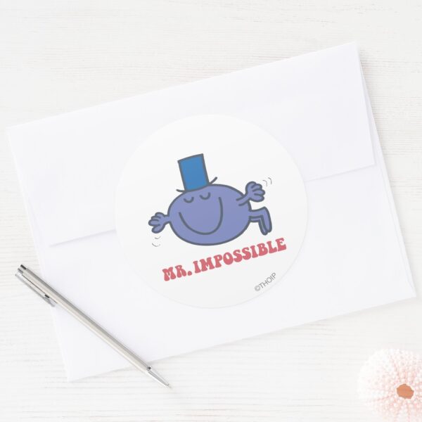 Mr._Impossible_In_Flight_Classic_Round_Sticker_3 Mr. Impossible In Flight Classic Round Sticker