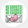 Mr._Lazy_Napping_In_A_Soccer_Goal_Classic_Round_Sticker_1 Mr. Lazy Napping In A Soccer Goal Classic Round Sticker