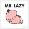 Mr._Lazy_Snoozing_Away_Square_Sticker_1 Mr. Lazy Snoozing Away Square Sticker