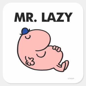 Mr. Lazy Snoozing Away Square Sticker