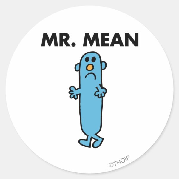 Mr._Mean___Classic_Pose_Classic_Round_Sticker_1 Mr. Mean Classic Pose Classic Round Sticker