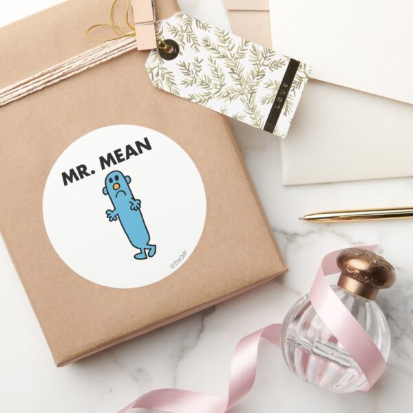 Mr._Mean___Classic_Pose_Classic_Round_Sticker_5 Mr. Mean Classic Pose Classic Round Sticker