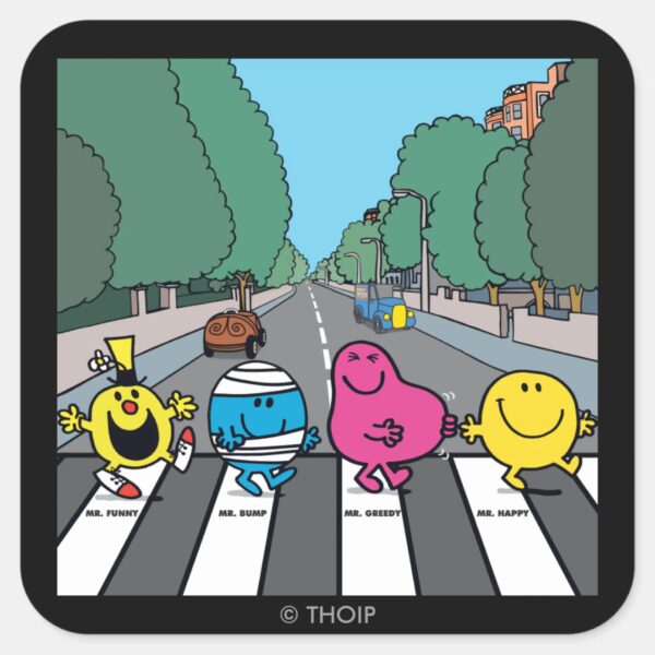 Mr._Men_Abbey_Road_Walkers_Square_Sticker_1 Mr. Men Abbey Road Walkers Square Sticker