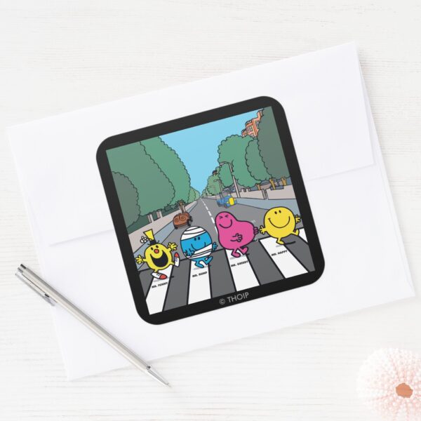 Mr._Men_Abbey_Road_Walkers_Square_Sticker_3 Mr. Men Abbey Road Walkers Square Sticker
