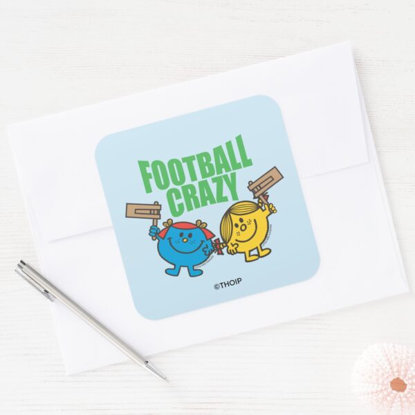 Mr._Men_Little_Miss_Football_Crazy_Square_Sticker_3 Mr. Men Little Miss Football Crazy Square Sticker
