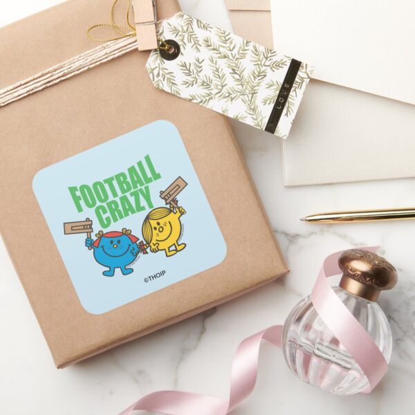 Mr._Men_Little_Miss_Football_Crazy_Square_Sticker_5 Mr. Men Little Miss Football Crazy Square Sticker