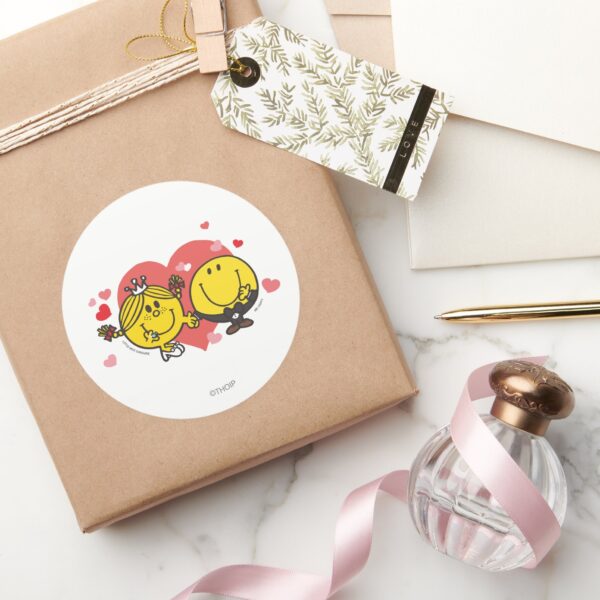 Mr._Men_Little_Miss_Happy_Sunshine_Wedding_Classic_Round_Sticker_5 Mr. Men Little Miss Happy Sunshine Wedding Classic Round Sticker