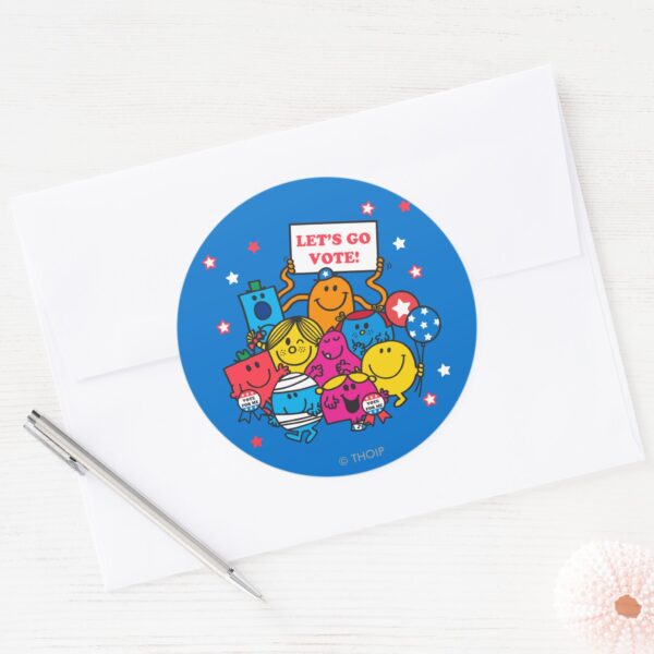 Mr._Men_Little_Miss_Let's_Go_Vote!_Classic_Round_Sticker_3 Mr. Men Little Miss Lets Go Vote Classic Round Sticker