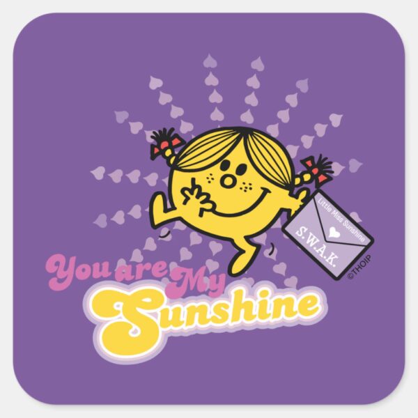 Mr. Men Little Miss You Are My Sunshine Square Sticker