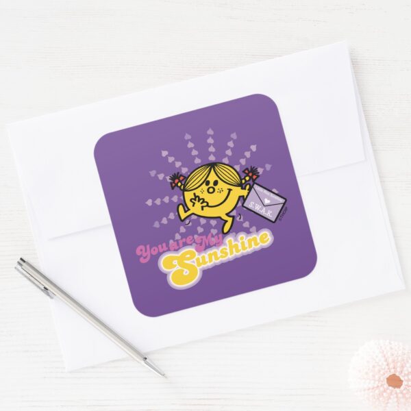 Mr. Men Little Miss You Are My Sunshine Square Sticker