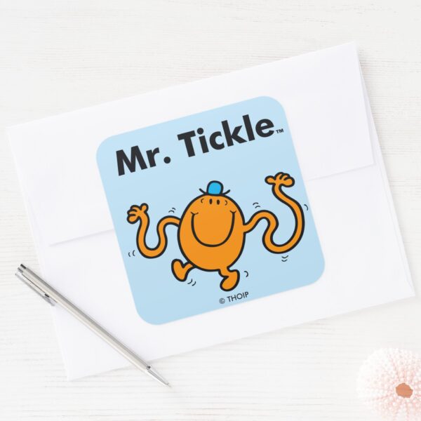 Mr._Men___Mr._Tickle_Will_Tickle_Square_Sticker_3 Mr. Men Mr. Tickle Will Tickle Square Sticker