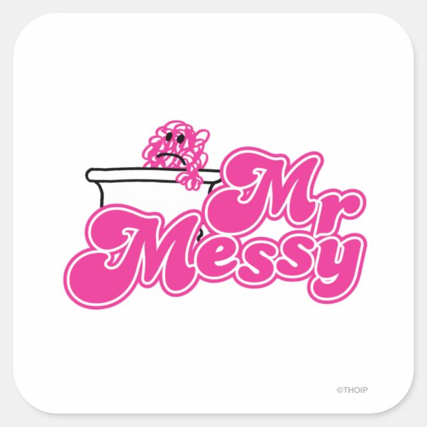 Mr._Messy___Bathtub_Soaking_Square_Sticker_1 Mr. Messy Bathtub Soaking Square Sticker
