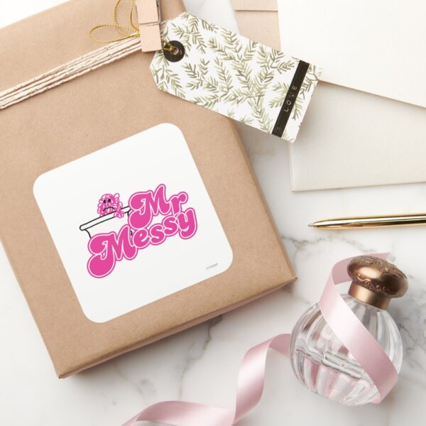 Mr._Messy___Bathtub_Soaking_Square_Sticker_5 Mr. Messy Bathtub Soaking Square Sticker