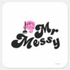 Mr._Messy___Cleaning_With_Broom_Square_Sticker_1 Mr. Messy Cleaning With Broom Square Sticker