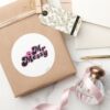 Mr._Messy___Large_Black_&_Pink_Letters_Classic_Round_Sticker_5 Mr. Messy Large Black Pink Letters Classic Round Sticker