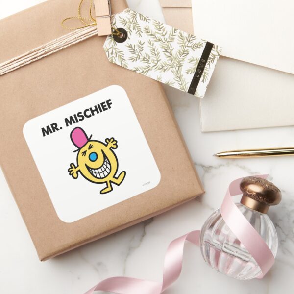 Mr._Mischief___Smiling_Gleefully_Square_Sticker_5 Mr. Mischief Smiling Gleefully Square Sticker