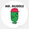 Mr._Muddle___Walking_Backwards_Classic_Round_Sticker_1 Mr. Muddle Walking Backwards Classic Round Sticker