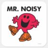 Mr._Noisy___Large_Walking_Clogs_Square_Sticker_1 Mr. Noisy Large Walking Clogs Square Sticker