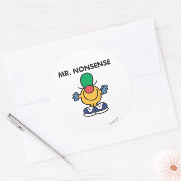 Mr._Nonsense___Funny_Outfit_Classic_Round_Sticker_3 Mr. Nonsense Funny Outfit Classic Round Sticker