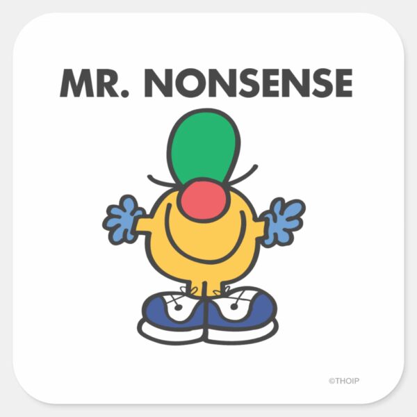 Mr._Nonsense___Funny_Outfit_Square_Sticker_1 Mr. Nonsense Funny Outfit Square Sticker