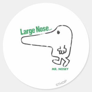 Mr. Nosey Large Nose Classic Round Sticker