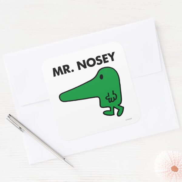 Mr._Nosey___Leading_By_A_Nose_Square_Sticker_3 Mr. Nosey Leading By A Nose Square Sticker