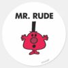 Mr._Rude___Red-Faced_Anger_Classic_Round_Sticker_1 Mr. Rude Red Faced Anger Classic Round Sticker