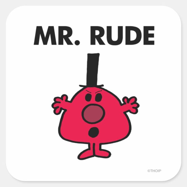 Mr._Rude___Red-Faced_Anger_Square_Sticker_1 Mr. Rude Red Faced Anger Square Sticker