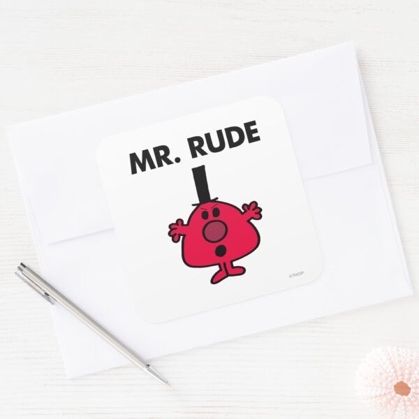 Mr._Rude___Red-Faced_Anger_Square_Sticker_3 Mr. Rude Red Faced Anger Square Sticker