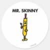 Mr._Skinny___Pea_&_Fork_Classic_Round_Sticker_1 Mr. Skinny Pea Fork Classic Round Sticker