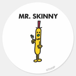 Mr. Skinny Pea Fork Classic Round Sticker