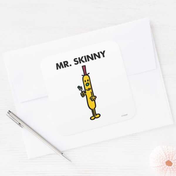 Mr._Skinny___Pea_&_Fork_Square_Sticker_3 Mr. Skinny Pea Fork Square Sticker