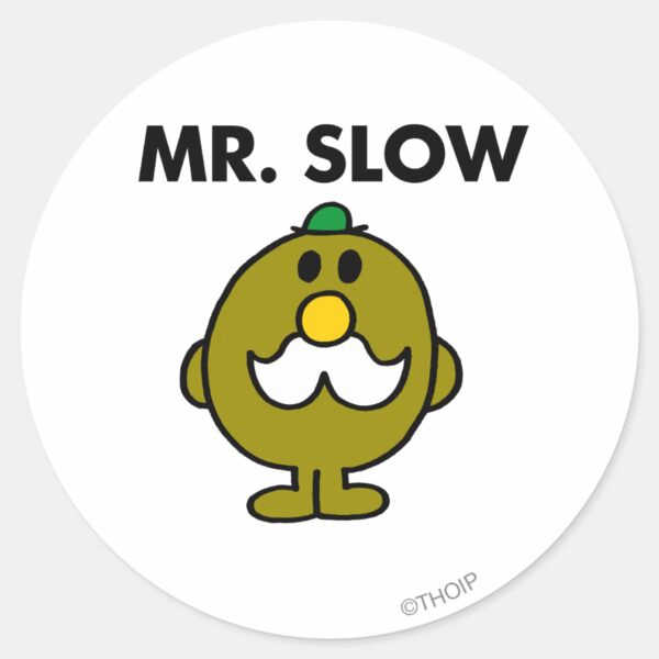 Mr._Slow___Classic_Pose_Classic_Round_Sticker_1 Mr. Slow Classic Pose Classic Round Sticker