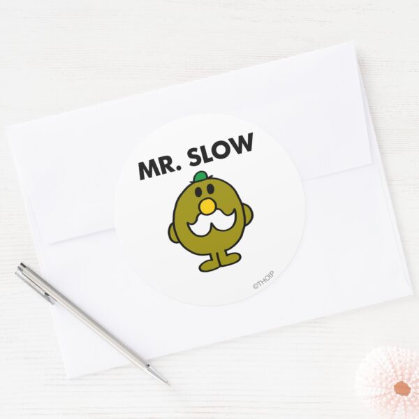 Mr._Slow___Classic_Pose_Classic_Round_Sticker_3 Mr. Slow Classic Pose Classic Round Sticker