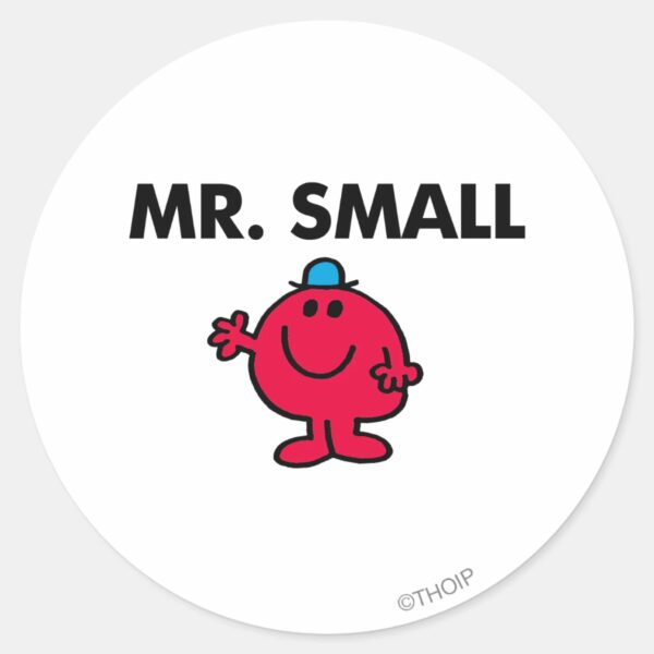 Mr._Small_Waving_Hello_Classic_Round_Sticker_1 Mr. Small Waving Hello Classic Round Sticker