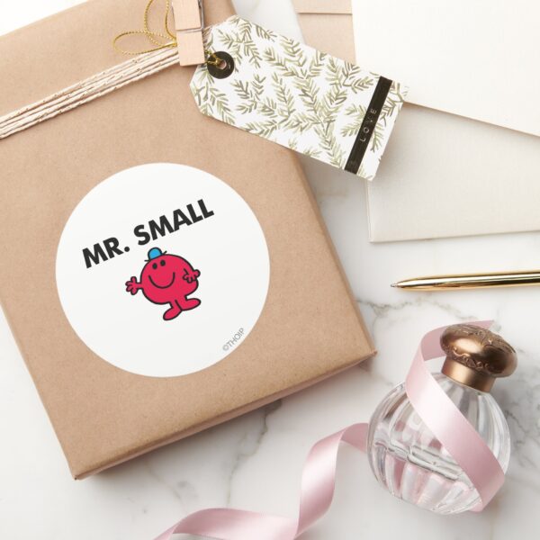 Mr._Small_Waving_Hello_Classic_Round_Sticker_5 Mr. Small Waving Hello Classic Round Sticker