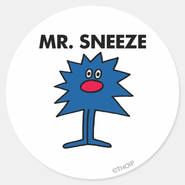 Mr._Sneeze___Jagged-Edged_Body_Classic_Round_Sticker_1 Mr. Sneeze Jagged Edged Body Classic Round Sticker