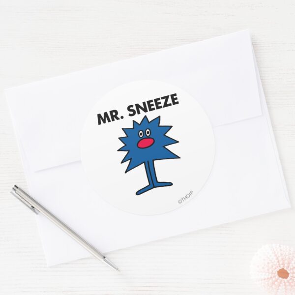 Mr._Sneeze___Jagged-Edged_Body_Classic_Round_Sticker_3 Mr. Sneeze Jagged Edged Body Classic Round Sticker