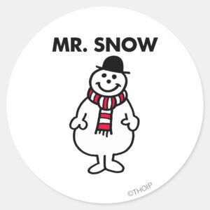 Mr. Snow Classic Pose Classic Round Sticker